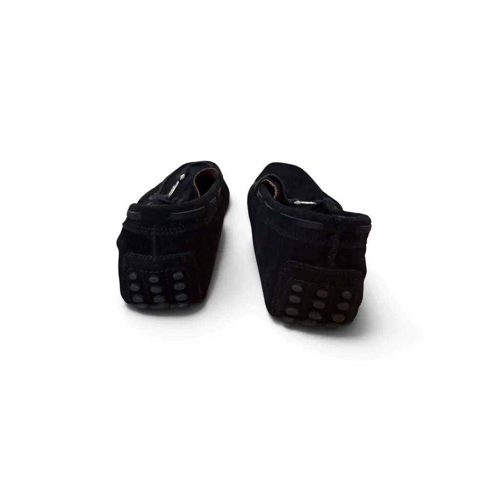Aldo Mens Black Suede Driving Loafers Bit Strap Slip On Shoes